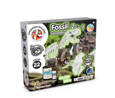 2 in 1 Fossil Excavation Kit I. Juego educativo para niños - st-35823-100