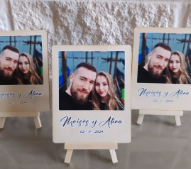 portafotos de madera personalizado