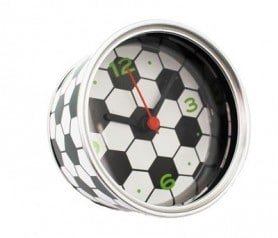Reloj de aluminio en forma de pelota de fútbol como detalle para los hombres invitados