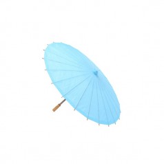 parasol papel bambú en color azul para los días de verano. Dale un toque de glamour a tu boda o evento