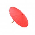 parasol papel bambú en color rojo para los días de verano. Dale un toque de glamour a tu boda o evento