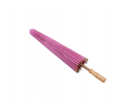 parasol papel bambú en color rosa cerrado para los días de verano. Dale un toque de glamour a tu boda o evento