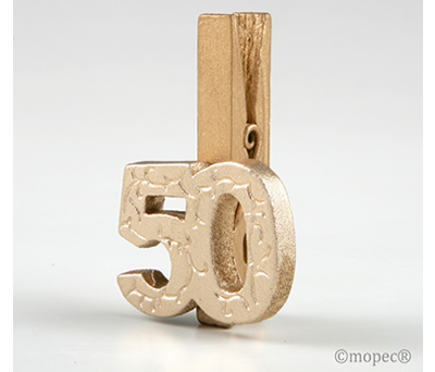 PINZA DE MADERA 50 ANIVERSARIO BODAS DE ORO