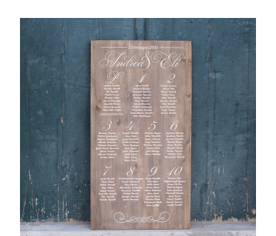 seatting plan de madera personalizada con el nombre de todos tus invitados 60x120 cm. Encuentra tu sitio!!