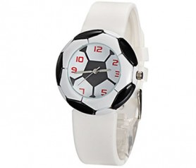 Reloj balón de fútbol en color blanco para regalar como detalle de comunión
