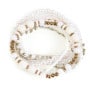 pulsera étnica en tonos blanco combinada ideal como detalle de boda para las invitadas y niñas