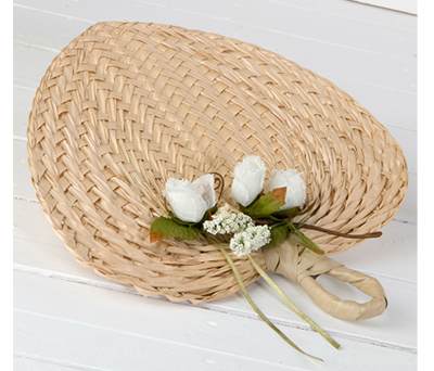 PAIPAY HOJA PALMA ADORNADO CON PORTATARJETAS para las invitadas de tu boda