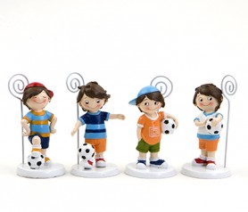 Portafotos futbolistas en 4 modelos detalle para invitados infantiles
