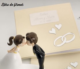 Libro de firmas personalizado para guardar todos los buenos deseos de tus invitados el día de la boda