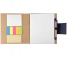 Libreta CLASP de cartón vista interior con bolígrafo y bloc adhesivo en interior con solapa en distintos colores ideal para artículo promocional