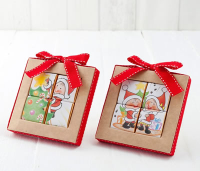 Estuche puzzle chocolatinas villancicos como detalles para los niños en estas navidades