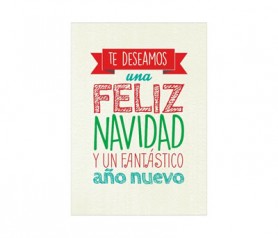 Tarjeta navideña feliz navidad y fantástico año nuevo para complementar tu regalo de navidad