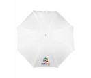 Paraguas golf con apertura manual con mango de goma eva para personalizar en color blanco o negro como regalo promocional