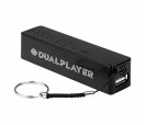 Powerbank blanco o negro 2000mah de capacidad con hebilla para llavero para personalizar como producto publicitario