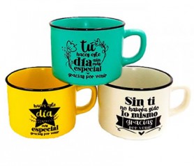 Taza de desayuno ceramica regalo original para 50 cumpleaños - regalos para  hombres 50 años - regalos 50 cumpleaños mujer (Español)