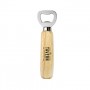 Abridor oak fabricado en acero inoxidable con mango de madera para personalizar como regalo promocional