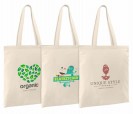 Bolsa de asas de algodón para personalizar a todo color como artículo promocional para ferias y congresos, merchandising y detalle de empresa