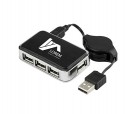 USB 4 puertos Leather con amplia zona de marcaje para personalizar ideal como regalo promocional de empresa