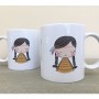Taza india marcada para las dos caras como detalle para los niños de eventos y comuniones