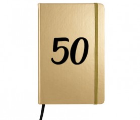 Libreta A5 50 aniversario como detalle de boda de oro para tus invitados