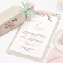 Impresión de la invitación presentada en caja como caramelo dulce, original manera de presentar tu boda