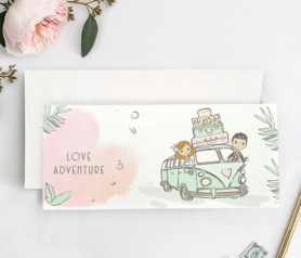 Invitación de boda Love Adventure