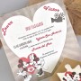 Invitación de boda puzzle montado diseño Disney