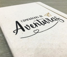 Libreta ecológica compañeras de aventuras como regalo para amigas, hermanas, primas, compañeras de trabajo
