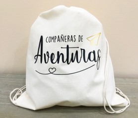 Petate de algodón Compañeras de Aventuras como regalo para amigas, hermanas, primas, compañeras de trabajo