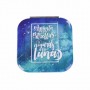 Espejo doble con diseño del universo con frase positiva como detalle de boda o comunión apunta a las estrellas
