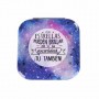 Espejo doble con diseño del universo con frase positiva como detalle de boda o comunión las estrellas pueden brillar
