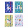 Libreta de llamas con tapa dura con cierre de banda elástica con hojas blancas y líneas para regalar como detalle de boda o comunión o hacer un regalo especial