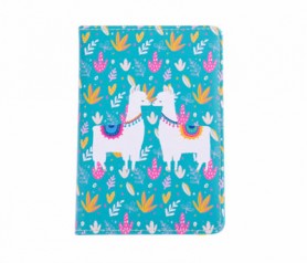 Libreta de llamas con tapa dura con cierre de banda elástica con hojas blancas y líneas para regalar como detalle de boda o comunión o hacer un regalo especial modelo verde