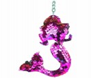 Llavero de sirena con lentejuelas surtido en diferentes colores ideal como detalle de boda o comunión o para regalar en fiestas infantiles rosa