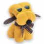 Toalla de microfibra en forma de perrito amarillo perfecto para regalar como detalle en bodas, bautizos o comuniones