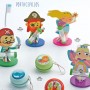 Portacepillos de hada y pirata con reloj de arena como regalo infantil para regalar en bodas bautizos y comuniones