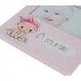 Portafotos bebé niña rosa para personalizar como detalle de bautizo, babyshower o para regalar al bebé recién nacido con detalle de madera