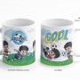 Taza de niño futbolista para regalar como detalle de primera comunión personalizable