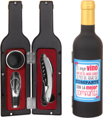 set de vino con frases positivas como detalle de boda.fw