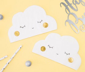 Servilletas de papel en forma de nube para decorar tu fiesta de cumple o baby shower