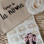 conjunto de neceser y tatuajes dorados equipo de la novia o team bride como detalle para tus amigas