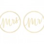corona madera Mr Mrs como complemento para tu boda y decoración