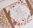 Diseño e información Invitación de boda 2020 con solapa troquelada