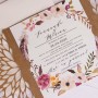 Diseño e información Invitación de boda 2020 con solapa troquelada