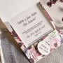 Invitación de boda 2020 flora con tarjetón en papel vegetal