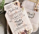 Texto invitación de boda en forma de tarro con portada en papel vegetal