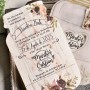 Texto invitación de boda en forma de tarro con portada en papel vegetal