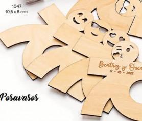 Originales posavasos en caja para regalar a tu invitados como detalle