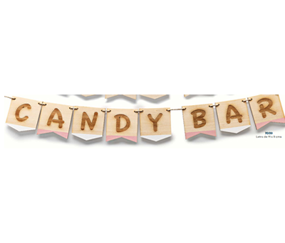 PRIVADO: GUIRNALDA MADERA “CANDY BAR” PINTADA. LETRA 11 X 9 CMS.