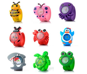 reloj de silicona infantil con diferentes animales como detalle para fiestas infantiles y comuniones